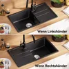 Granitspüle Küchenspüle 78 x 45 cm, pflegeleichte Produktbild-Vorschau 9