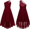 Elegantes Ein-Schulter Hochzeitskleid für Mädchen | Produktbild-Vorschau 3