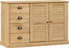 A wooden sideboard with drawers and cabinet doors. Voir les images du produit