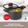 GOURMETmaxx Energiespartopf Aluminium 5,8l - schwarz/rot Produktbild-Vorschau 2