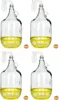 4x 5L Flasche +Gummistopfen + Gärröhrchen Gärballon Set Produktbild-Vorschau 1