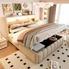Letto imbottito 140x200 cm con spazio contenitore Anteprima dell’immagine prodotto 1