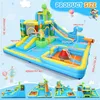 Dinosaurier-Wasserspielplatz: 13-in-1 Hüpfburg mit XXL Pool Produktbild-Vorschau 2