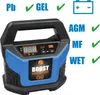 A battery charger with various compatibility indicators. Produktbild-Vorschau