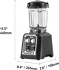 A black VEVOR commercial blender is shown against a white background with dimension lines and measurements. Náhled obrázku produktu