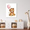 Leinwand Bilder 50x70 cm - Kinder Ballon - Löwe - Rosa, Produktbild-Vorschau 3