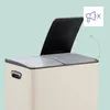 Kosz na śmieci Relaxdays, 2 komory, po 30 litrów każda, Podgląd zdjęcia produktu 2