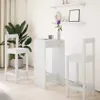 vidaXL Table de bar blanc 51x50x103,5 cm Bois composite Voir les images du produit 3