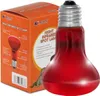 A red infrared spot lamp and its orange packaging are shown against a white background. Podgląd zdjęcia produktu