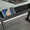 Zimilo Zeichentisch Schwarz mit Hocker, Glas Tischplatte Produktbild-Vorschau 4