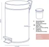 Monaco Prullenbak met Pedaal 3 liter Produktbild-Vorschau 3