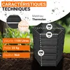 GARANTIA AIR-KING Composteur modulaire 1100 L, noir Voir les images du produit 3