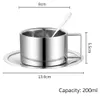 Dreiteiliges Set aus doppelwandiger Edelstahl-Kaffeetasse Produktbild-Vorschau 4