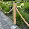 Recinzione da Giardino in Legno 6 Pali 80 cm con Corda di Anteprima dell’immagine prodotto 3