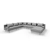TRADA Gartenecksofa Bahama XXL Streifen Grau Links 410x298 Produktbild-Vorschau 6