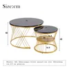A diagram showing two nesting coffee tables with dimensions indicated. Náhľad obrázku produktu