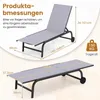 COSTWAY 2er Set Gartenliege mit Rollen, Sonnenliege bis Produktbild-Vorschau 3