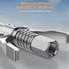 Close-up of a metal tool with a spring mechanism, set against a blurred background of sky and clouds. Produktbild-Vorschau