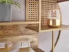 WOHNLING Wandregal Rattan 62x62x17 cm Hängeregal Massivholz Produktbild-Vorschau 5