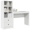 vidaXL Schreibtisch Weiß 145,5 x 40 x 127 cm 2 stk. Produktbild-Vorschau 3