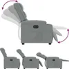 A collage of images showing a recliner chair in different positions, demonstrating its reclining and footrest features. Produktbild-Vorschau