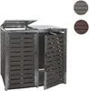 A double bin enclosure with open doors and lids, showcasing its structure and materials. Náhled obrázku produktu
