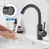 Waschtischarmatur 360° Drehbar Schwarz, Bleifrei Kalt Warm, Produktbild-Vorschau 9
