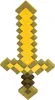 A pixelated gold sword with a brown handle, isolated on a white background. Podgląd zdjęcia produktu