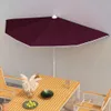 vidaXL Demi-parasol avec mât 180x90 cm rouge bordeaux Voir les images du produit 2