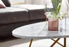 FineBuy Table basse 120x40x60 cm avec aspect marbre blanc Voir les images du produit 5