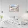 Leinwandbild blick aus dem fenster weg zum strand 120x80 cm Produktbild-Vorschau 10