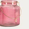 HOMLA Lampion FIG ryflowany z zawieszką różowy 10x11 cm Podgląd zdjęcia produktu 2