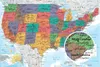 A map of the United States with an inset showing a magnified view of North and South Carolina. Podgląd zdjęcia produktu