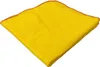 A yellow microfiber cloth with orange stitching is laid out diagonally on a white background. Anteprima dell’immagine prodotto