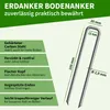 TTL GARDEN Erdanker 50 Stück 100x13x2,9mm verzinkt Produktbild-Vorschau 2