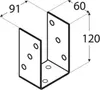 Pfostenträger 90x60x125mm Pfostenanker Betonanker Produktbild-Vorschau 2