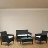 Sitzgruppe Polyrattan Garten Hocker Lounge Sessel Produktbild-Vorschau 1