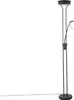 Moderne Stehlampe Schwarz mit Leselampe inkl  LED dunkel Produktbild-Vorschau 4