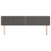 vidaXL Kopfteil mit Ohren Dunkelgrau 163x16x78/88 cm Samt Produktbild-Vorschau 3