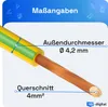 hb-digital 50m PVC Aderleitung H07V-K Erdungskabel 4mm2 Produktbild-Vorschau 2