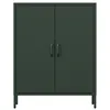 A front-facing shot of a dark green metal cabinet with two doors and silver handles, shown against a white background. Náhľad obrázku produktu