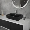 LuxeBath Lavabo da appoggio Square, 51,5x36x13 cm, nero Anteprima dell’immagine prodotto 8