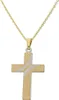 JuwelmaLux Anhänger Kreuz Edelstahl mit 585 Gold Produktbild-Vorschau 1