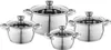 Set di 4 pentole a INDUZIONE pentole in ACCIAIO INOX con Anteprima dell’immagine prodotto 2