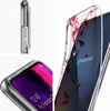A collage of images showing a clear phone case with a floral pattern on a Samsung phone. Produktbild-Vorschau