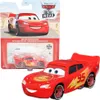 A toy car, Lightning McQueen from Disney Pixar's Cars on the Road, is shown in its packaging and also outside of it. Podgląd zdjęcia produktu