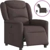 vidaXL Relaxsessel Elektrisch Dunkelbraun Stoff Produktbild-Vorschau 8