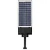 A solar-powered street lamp with a solar panel and a mounting pole, shown against a white background. Produktbild-Vorschau