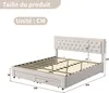 Fortuna Lai Lit tapissier 160x200 cm, Boxspring hydraulique Voir les images du produit 4