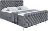ALTDECOR Boxspringbett mit Gold Füßen, Matratze und Produktbild-Vorschau 2